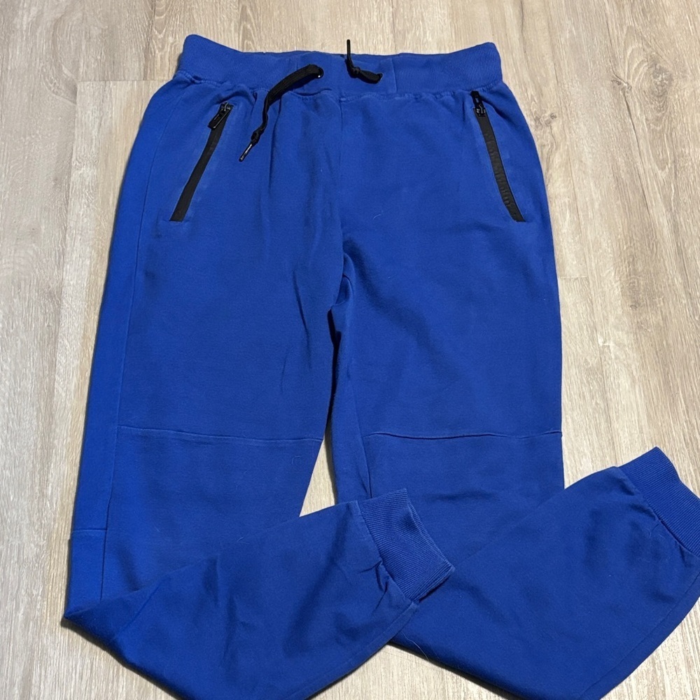 Vibrant Blue Joggers‎ with Black Details